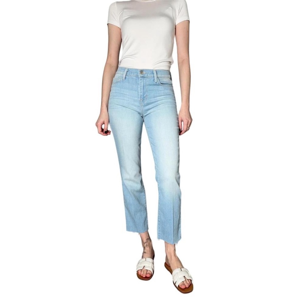 L'AGENCE sada cropped slim jean in windsor‎ wash light medium wash size 28